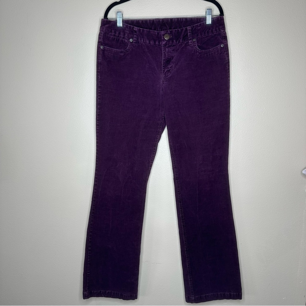 J. Crew Favorite Fit Mini Boot Corduroy Pants Women Size 12T Purple Style# 28363